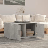 Coffee Table Concrete Grey 80x50x36 cm Engineered Wood - Side View