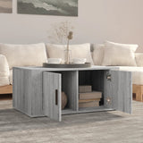 Coffee Table Grey Sonoma 80x50x36 cm Engineered Wood - Side View