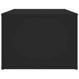 Coffee Table Black 100x50x36 cm Engineered Wood - Rear View