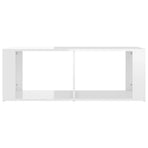 Coffee Table High Gloss White 100x50x36 cm Engineered Wood