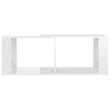 Coffee Table High Gloss White 100x50x36 cm Engineered Wood - 45-Degree Angle