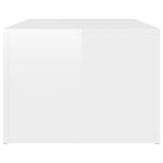 Coffee Table High Gloss White 100x50x36 cm Engineered Wood