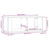 Coffee Table Concrete Grey 100x50x36 cm Engineered Wood - Low Angle