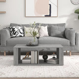 Coffee Table Grey Sonoma 100x50x36 cm Engineered Wood - Side View