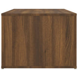 Coffee Table Brown Oak 100x50x36 cm Engineered Wood - Rear View
