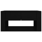 Coffee Table Black 80x50x40 cm Engineered Wood