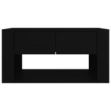 Coffee Table Black 80x50x40 cm Engineered Wood - Rear View