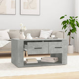 Coffee Table Concrete Grey 80x50x40 cm Engineered Wood - Side View