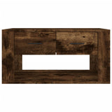 Coffee Table Smoked Oak 80x50x40 cm Engineered Wood - Rear View