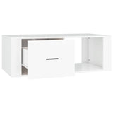 Coffee Table White 100x50.5x35 cm Engineered Wood