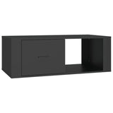 Coffee Table Black 100x50.5x35 cm Engineered Wood - Front View