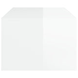 Coffee Table High Gloss White 100x50.5x35 cm Engineered Wood - Low Angle