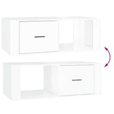 Coffee Table High Gloss White 100x50.5x35 cm Engineered Wood - Extra Image