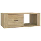 Coffee Table Sonoma Oak 100x50.5x35 cm Engineered Wood - Front View