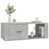 Coffee Table Concrete Grey 100x50.5x35 cm Engineered Wood - Top-Down View