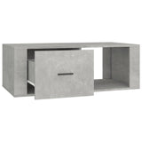 Coffee Table Concrete Grey 100x50.5x35 cm Engineered Wood - Close-Up Angle