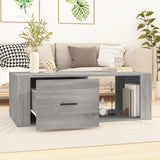 Coffee Table Grey Sonoma 100x50.5x35 cm Engineered Wood - Side View