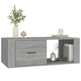 Coffee Table Grey Sonoma 100x50.5x35 cm Engineered Wood - Top-Down View