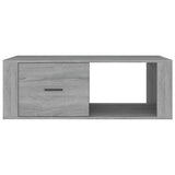 Coffee Table Grey Sonoma 100x50.5x35 cm Engineered Wood - Rear View