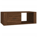 Coffee Table Brown Oak 100x50.5x35 cm Engineered Wood - Front View