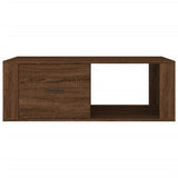 Coffee Table Brown Oak 100x50.5x35 cm Engineered Wood - Rear View