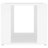 Bedside Table White 41x40x36 cm Engineered Wood - 45-Degree Angle