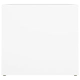 Bedside Table White 41x40x36 cm Engineered Wood - Rear View