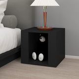 Bedside Table Black 41x40x36 cm Engineered Wood