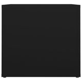 Bedside Table Black 41x40x36 cm Engineered Wood