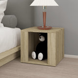 Bedside Table Sonoma Oak 41x40x36 cm Engineered Wood - Side View