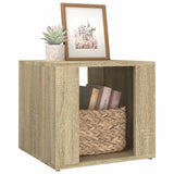 Bedside Table Sonoma Oak 41x40x36 cm Engineered Wood - Top-Down View