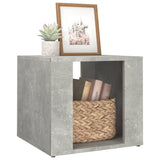 Bedside Table Concrete Grey 41x40x36 cm Engineered Wood - Top-Down View