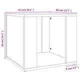 Bedside Table Concrete Grey 41x40x36 cm Engineered Wood