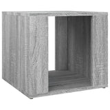 Bedside Table Grey Sonoma 41x40x36 cm Engineered Wood - Front View