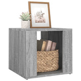 Bedside Table Grey Sonoma 41x40x36 cm Engineered Wood - Top-Down View