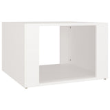 Bedside Table White 57x55x36 cm Engineered Wood - Front View