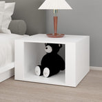Bedside Table White 57x55x36 cm Engineered Wood