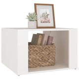 Bedside Table White 57x55x36 cm Engineered Wood - Top-Down View