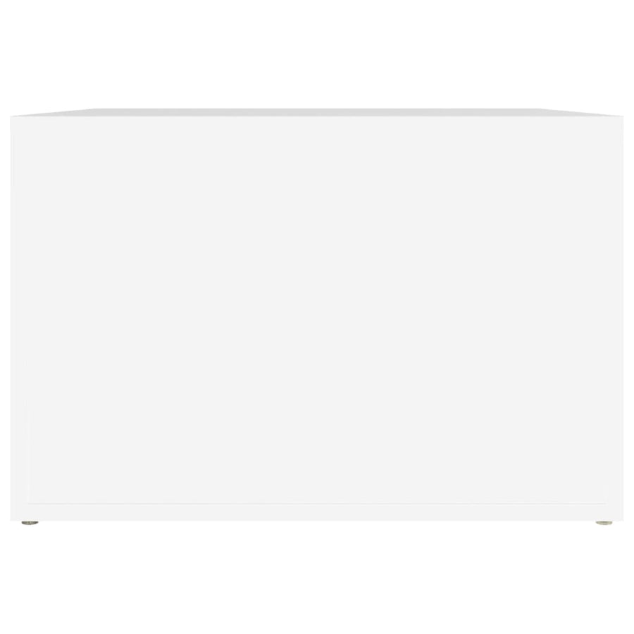 Bedside Table White 57x55x36 cm Engineered Wood