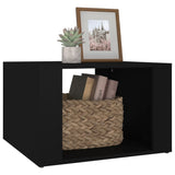 Bedside Table Black 57x55x36 cm Engineered Wood - Top-Down View