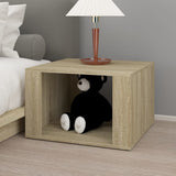 Bedside Table Sonoma Oak 57x55x36 cm Engineered Wood - Side View
