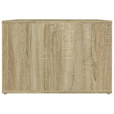 Bedside Table Sonoma Oak 57x55x36 cm Engineered Wood - Rear View