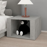 Bedside Table Concrete Grey 57x55x36 cm Engineered Wood - Side View