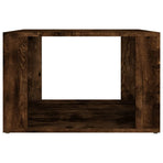 Bedside Table Smoked Oak 57x55x36 cm Engineered Wood