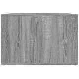 Bedside Table Grey Sonoma 57x55x36 cm Engineered Wood - Rear View