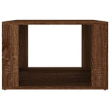 Bedside Table Brown Oak 57x55x36 cm Engineered Wood - 45-Degree Angle