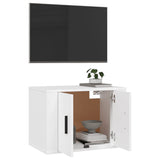 Wall Mounted TV Cabinet White 57x34.5x40 cm - 45-Degree Angle