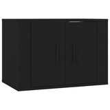 Wall Mounted TV Cabinet Black 57x34.5x40 cm - Front View