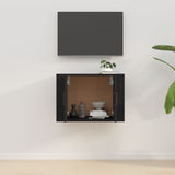 Wall Mounted TV Cabinet Black 57x34.5x40 cm - Side View