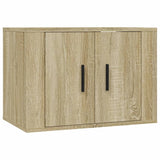 Wall Mounted TV Cabinet Sonoma Oak 57x34.5x40 cm - Front View